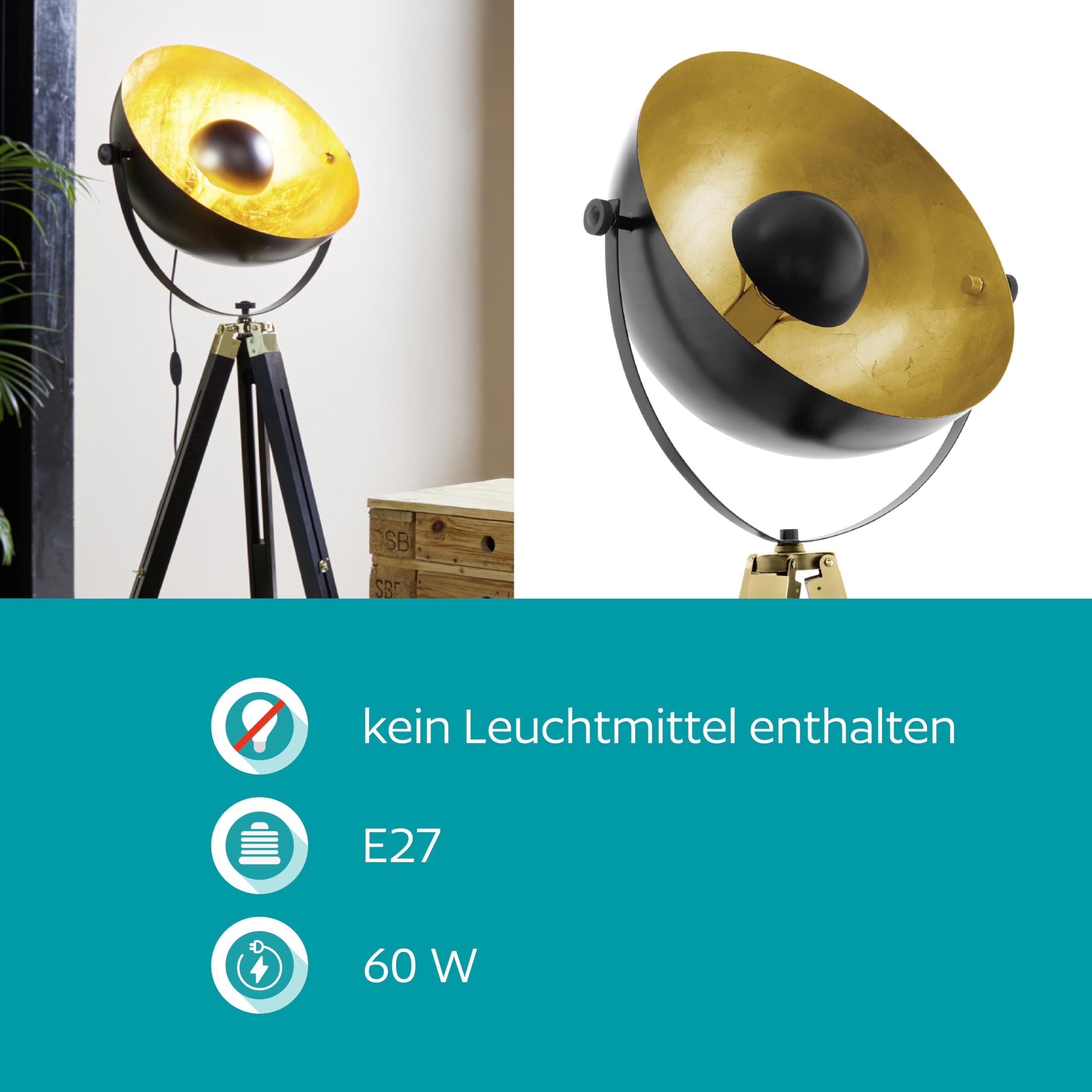 eglo-covaleda-stehlampe-industrial-e27-max-60-watt-164-cm-schwarz-messing-gold image 4