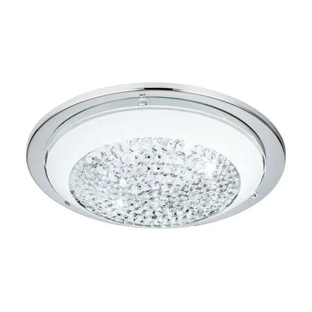 eglo-acolla-led-deckenleuchte-29-cm-chrom-wei-mit-kristall image 1