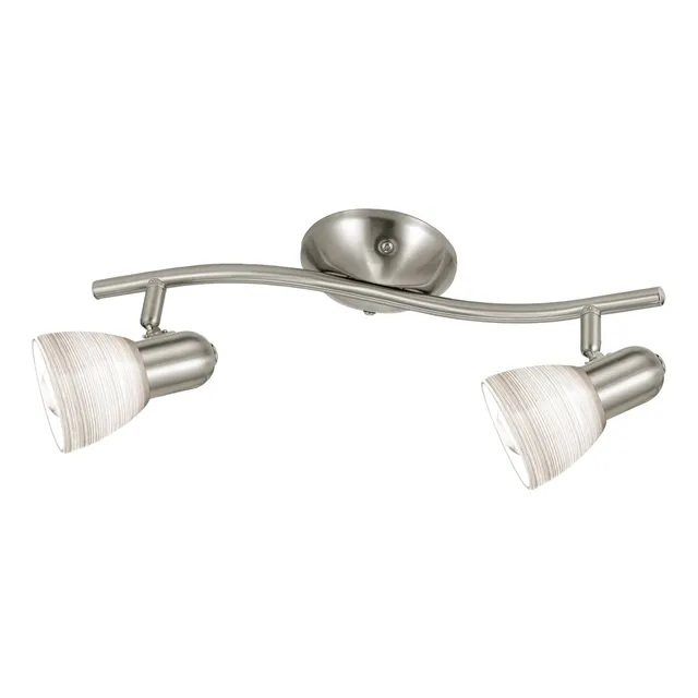 eglo-dakar-1-deckenlampe-2-flammig-e14-nickel-matt-milchglas-37-cm image 1