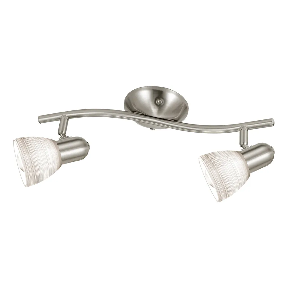 eglo-dakar-1-deckenlampe-2-flammig-e14-nickel-matt-milchglas-37-cm image 1