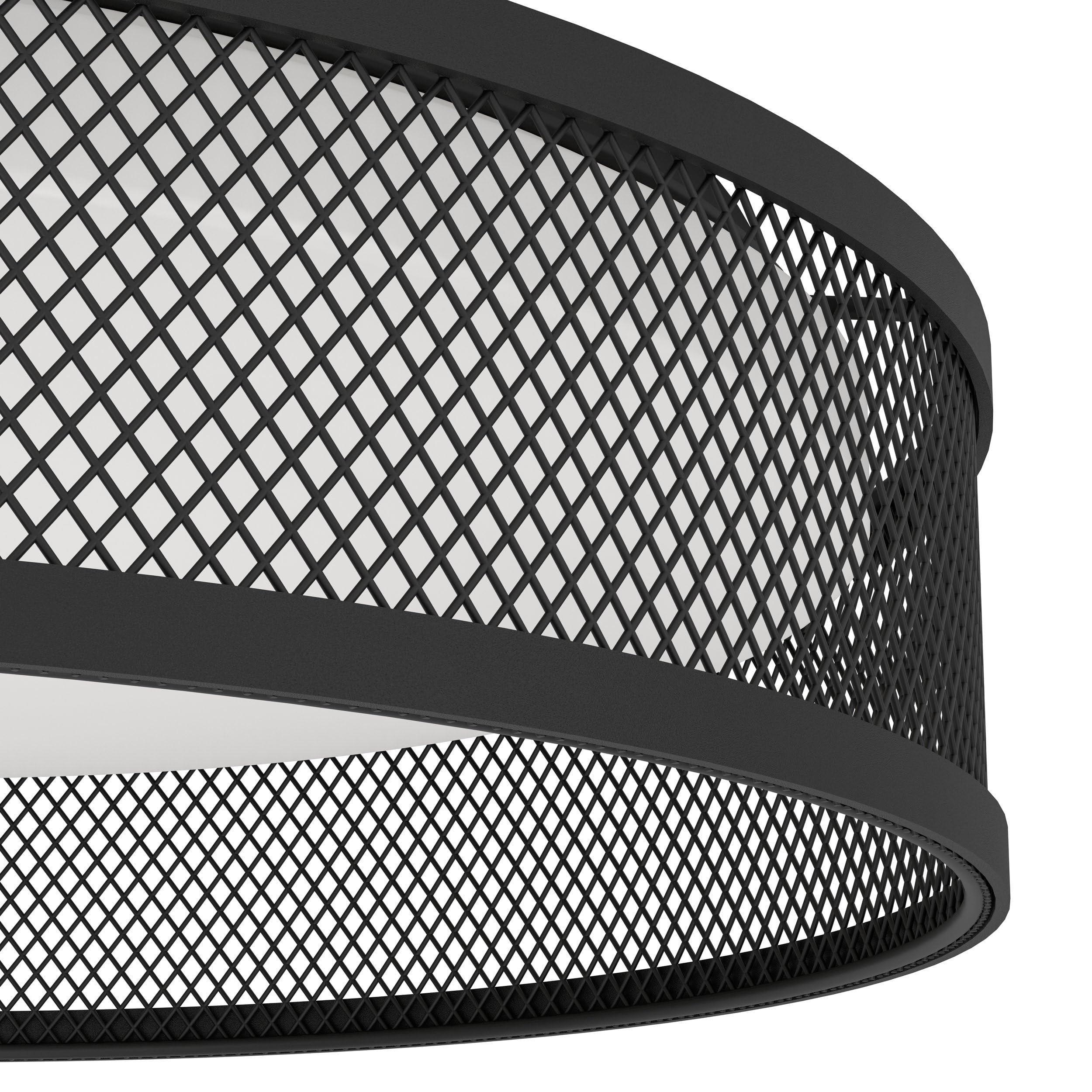 eglo-luppineria-led-deckenlampe-rund-38-5-cm-schwarz-mit-gitter-2400-lm image 4