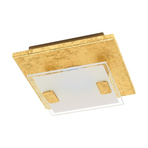 eglo-vicaro-1-led-deckenlampe-gold-47x47-cm-satiniertes-glas-warmwei image 4