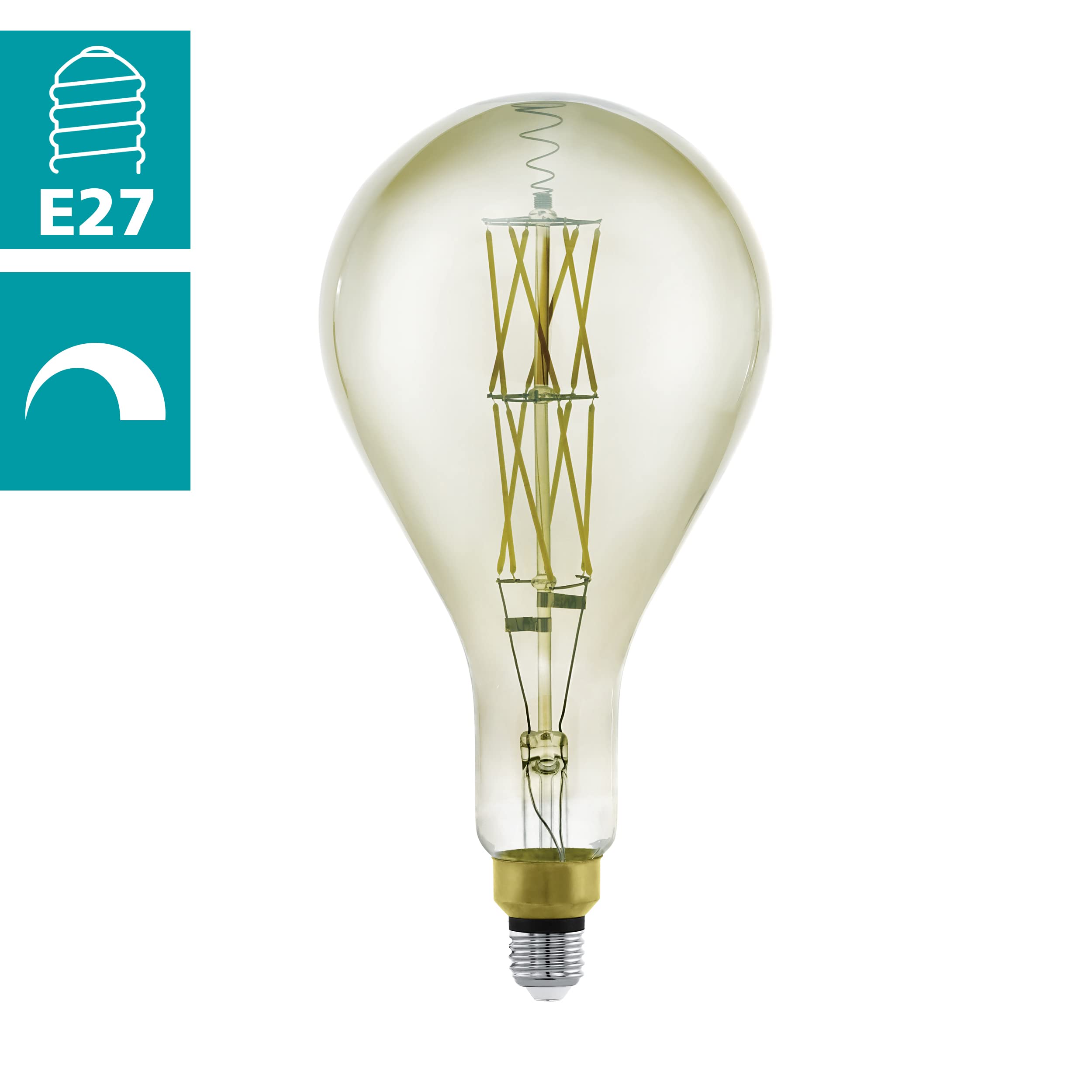 eglo-led-e27-vintage-gl-hbirne-big-size-16-cm-smoky-filament-dimmbar image 2