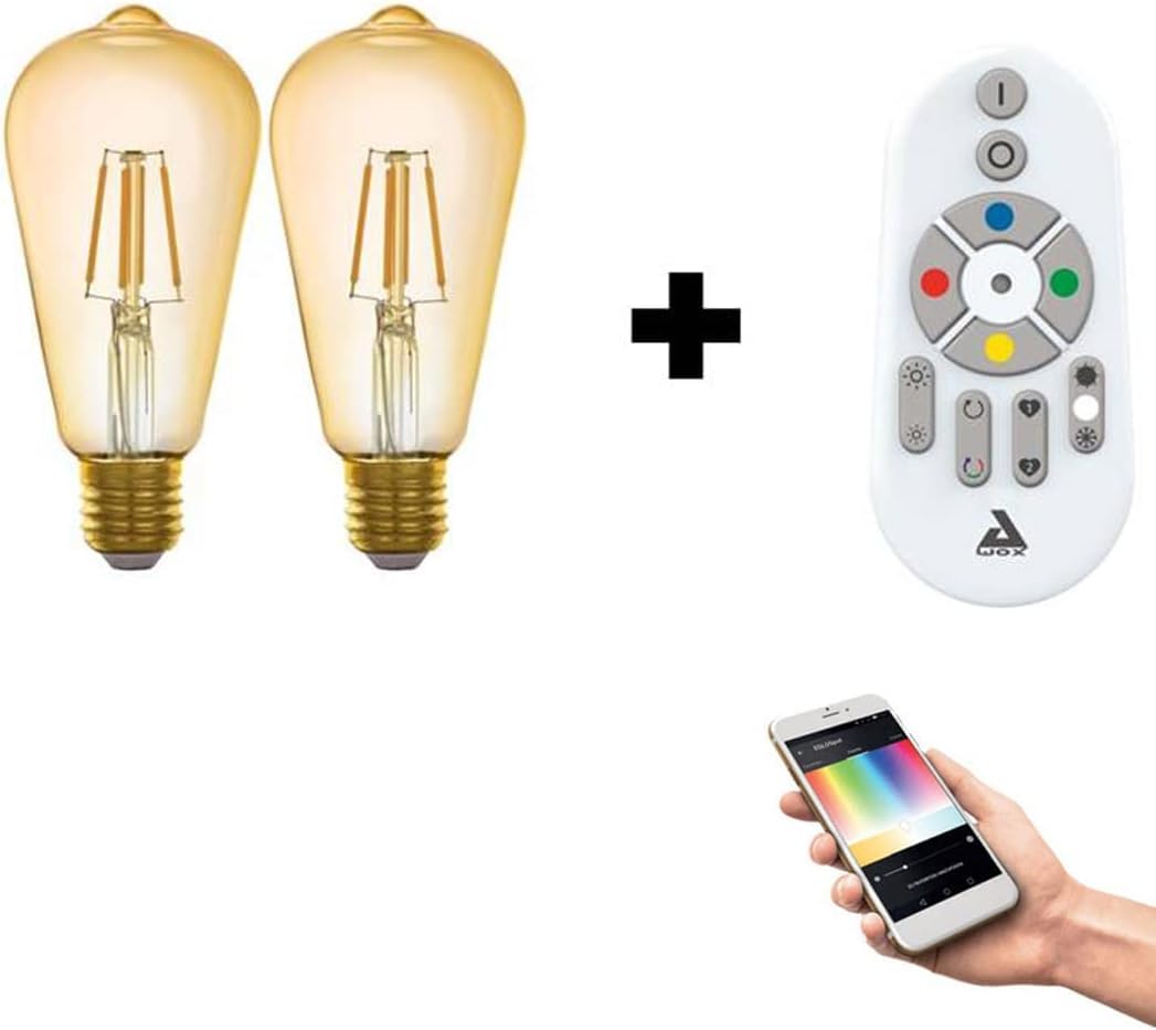 eglo-vintage-led-leuchtmittel-e27-st64-amber-2er-set-2x-5-5w-2200k-mit-fernbedie image 1