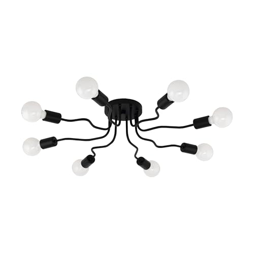 eglo-orazio-deckenlampe-8-flammig-deckenleuchte-stahl-schwarz-e27-68-cm image 4