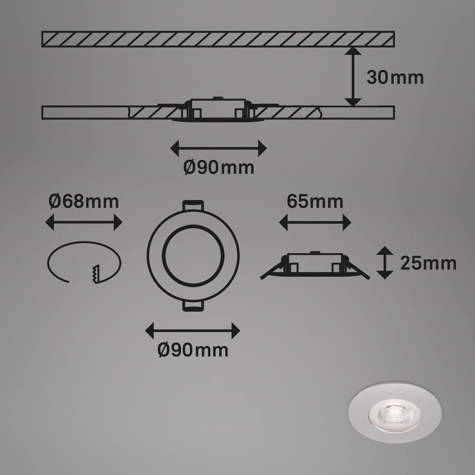 briloner-led-einbaustrahler-3er-set-dimmbar-ip44-chrom-matt-4-9w-warmwei image 7