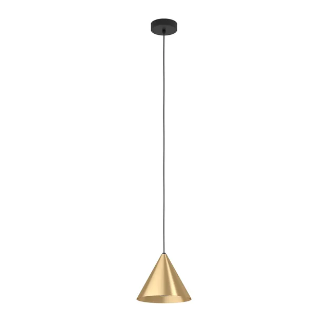 eglo-narices-pendelleuchte-e27-messing-geb-rstet-gold-schwarz image 1