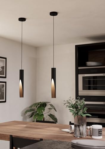 eglo-barbotto-led-pendelleuchte-schwarz-holzoptik-gu10-warmwei image 8