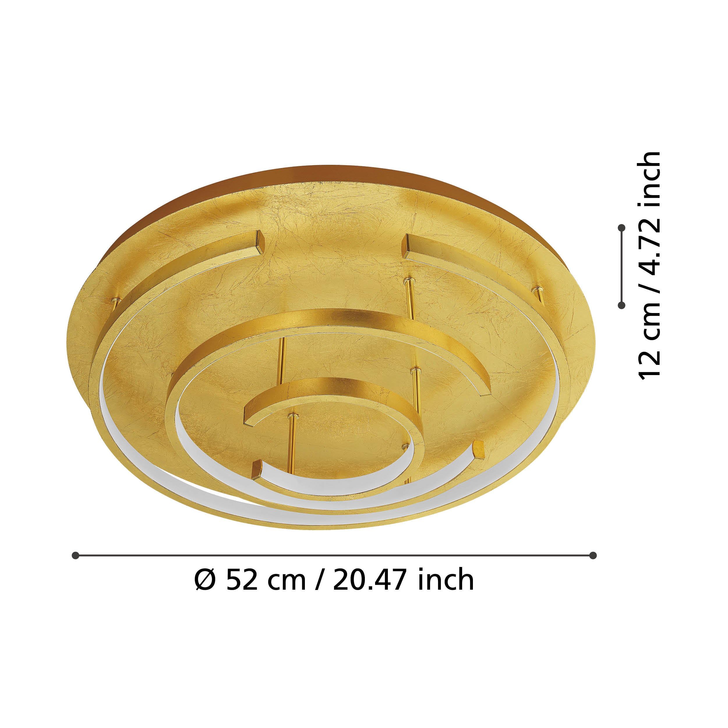 eglo-pozondon-led-deckenleuchte-52-cm-goldfolie-extravagant image 6