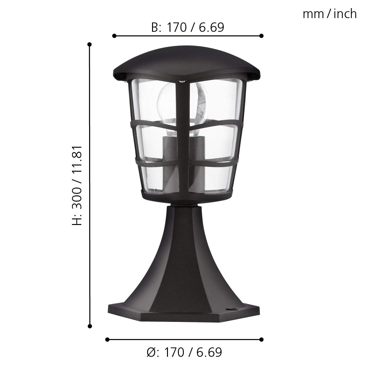 eglo-aloria-au-en-sockelleuchte-30-cm-schwarz-aluguss-e27-ip44 image 5