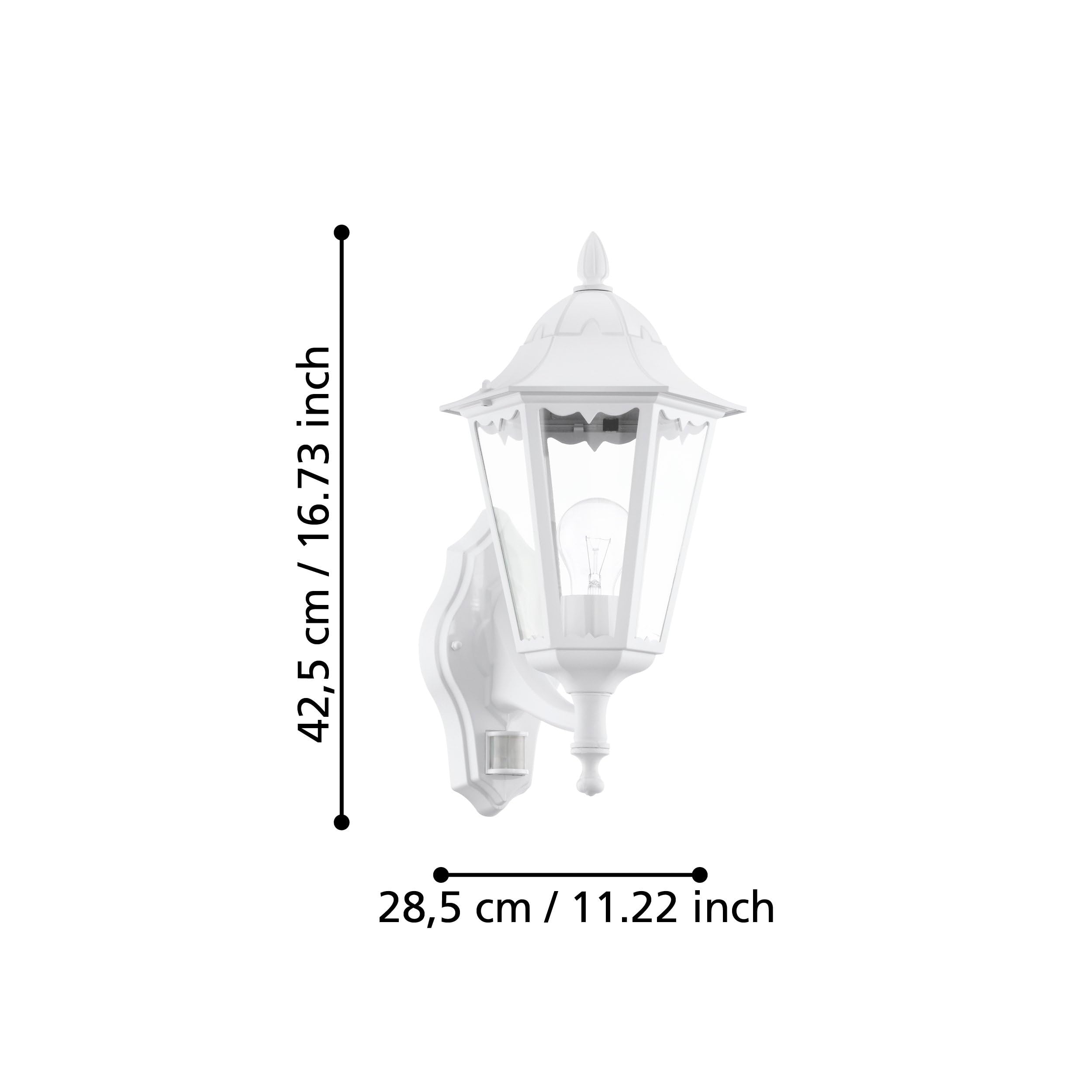 eglo-navedo-1-flammige-au-en-wandlampe-mit-bewegungsmelder-wei-e27-ip44 image 4