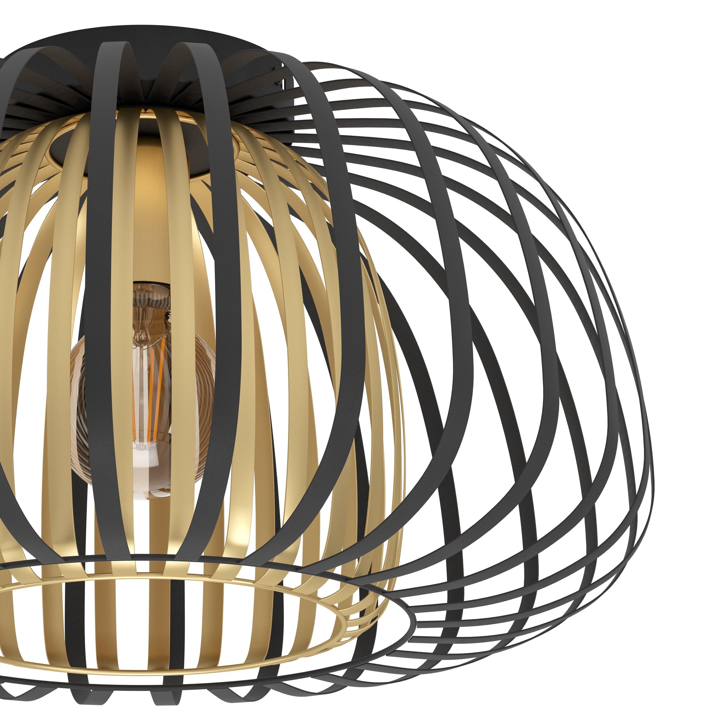 eglo-encinitos-deckenlampe-1-flammig-45-cm-schwarz-messing-e27 image 4