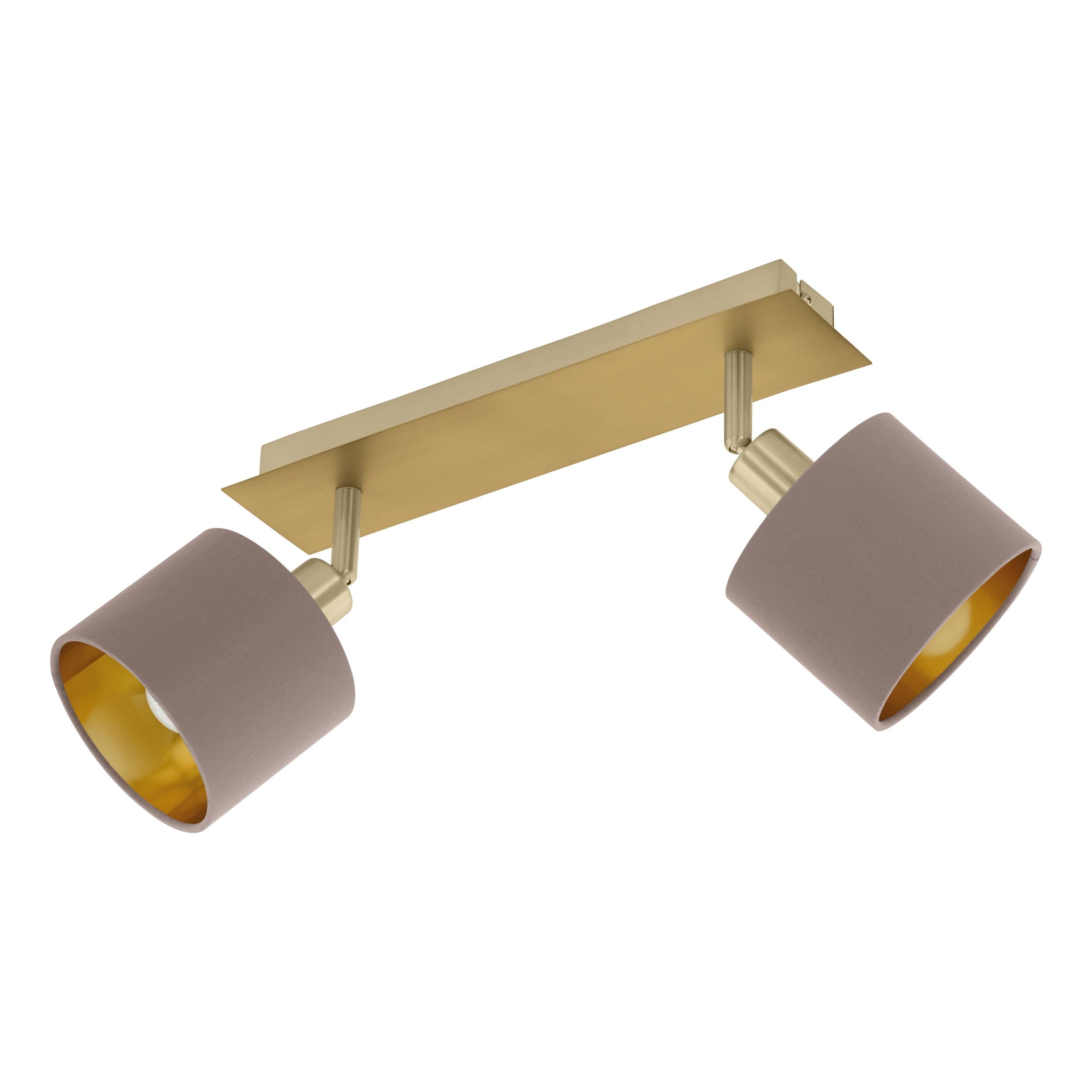 eglo-valbiano-deckenleuchte-2-flammig-messing-geb-rstet-textil-cappuccino-gold-e image 1