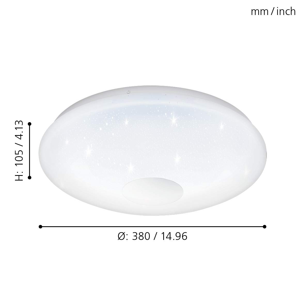 eglo-voltago-2-led-deckenleuchte-38-cm-wei-dimmbar-mit-fernbedienung-und-kristal image 5