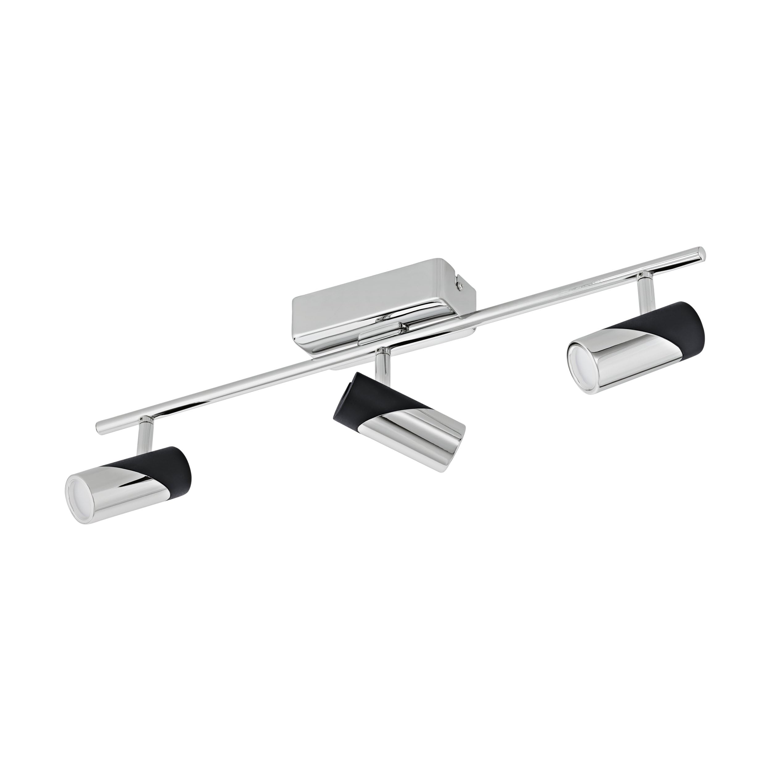 eglo-bernedo-led-deckenstrahler-57-5-cm-alu-stahl-chrom-schwarz-3x5w-warmwei image 1