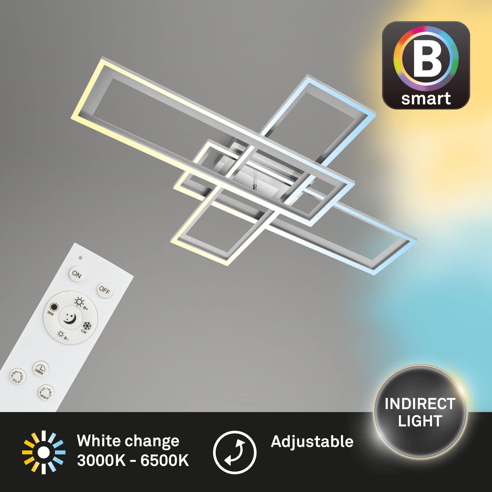 briloner-smart-home-led-deckenleuchte-alexa-wifi-dimmbar-alu-104x71x10-cm image 2
