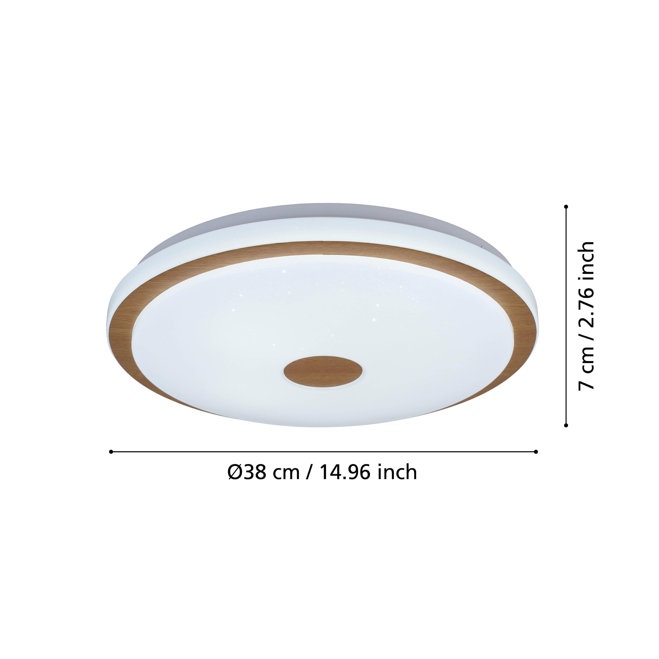 eglo-lanciano-1-led-deckenleuchte-dimmbar-mit-fernbedienung-38-cm-wei-braun image 7