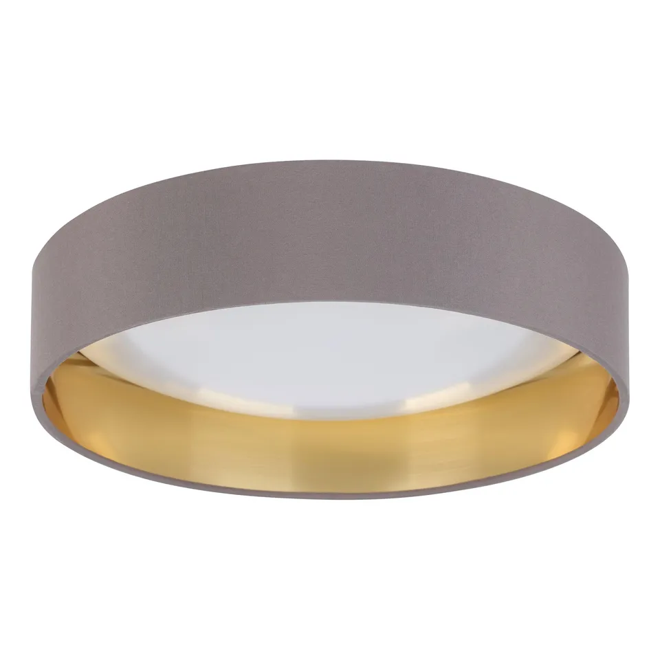 eglo-palomaro-led-deckenleuchte-rund-32-cm-textil-cappuccino-gold-960-lm-3000k image 1