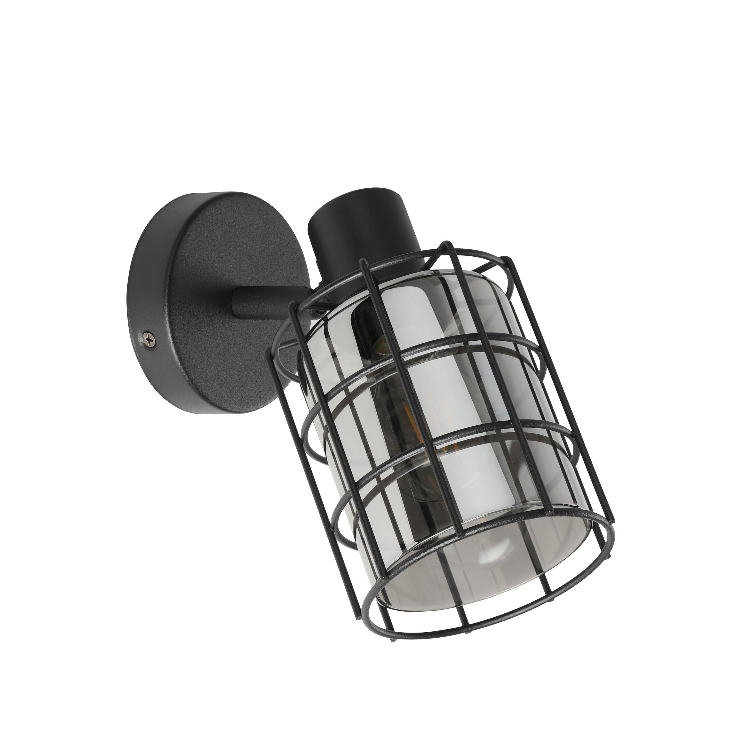 eglo-consaca-deckenstrahler-2-flammig-industrial-metall-rauchglas-e27 image 7