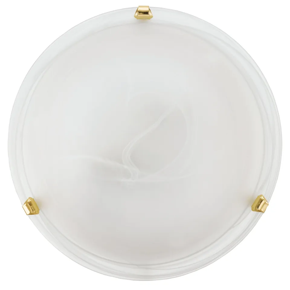 eglo-led-deckenlampe-30-cm-messing-alabasterglas-warmwei-950lm image 1