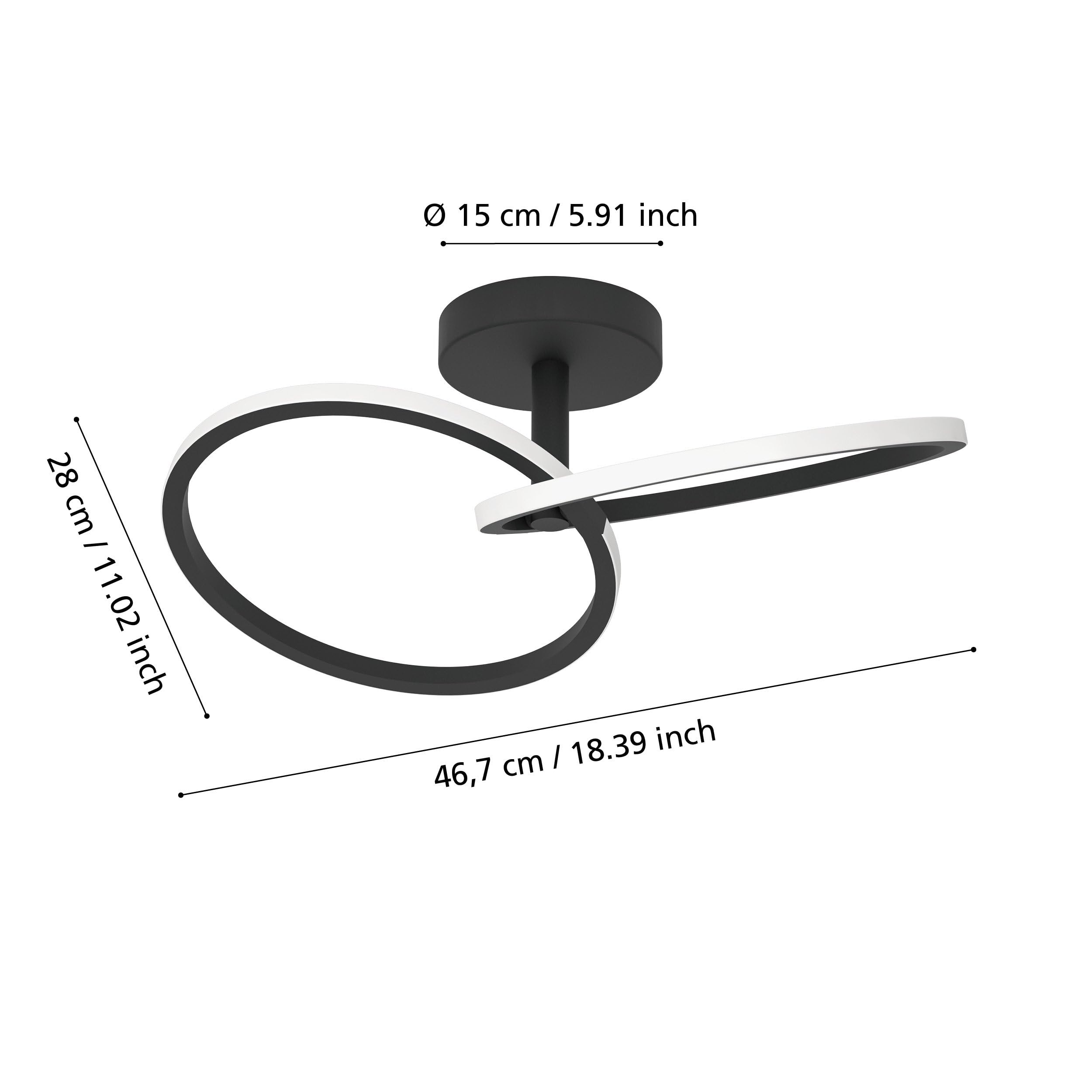 eglo-congiunti-led-deckenleuchte-ringe-schwarz-cct-dimmbar-12w image 6