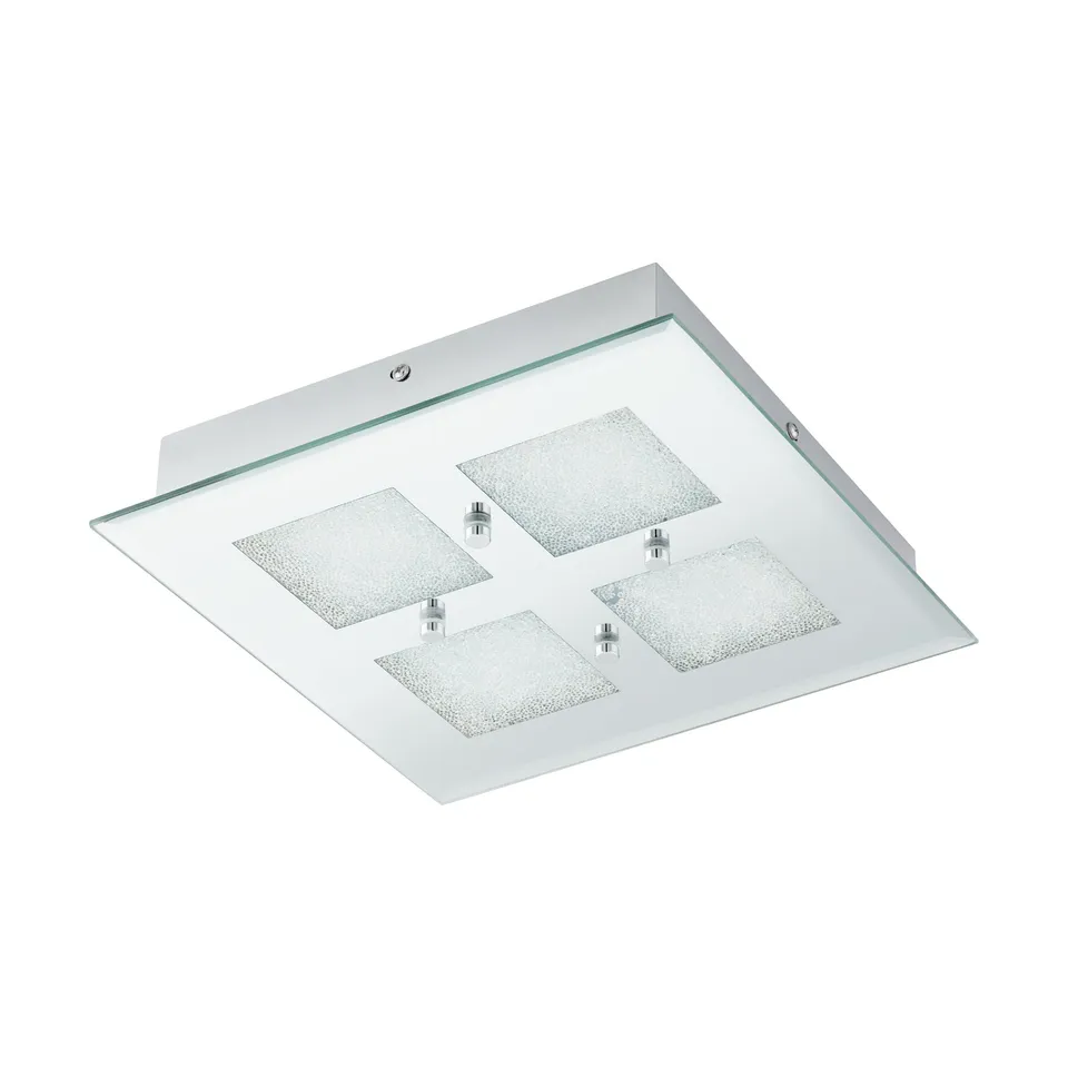 eglo-pallante-led-deckenleuchte-28-cm-chrom-brillantglas image 1