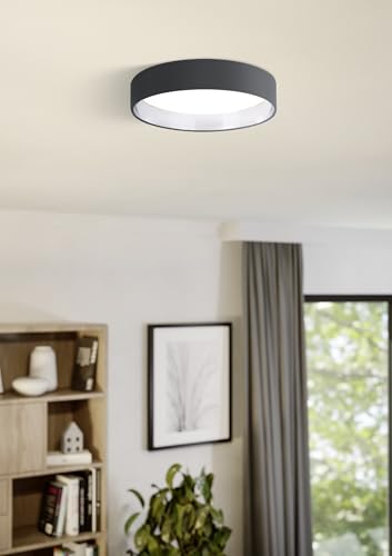 eglo-palomaro-led-stoff-deckenleuchte-rund-32-cm-anthrazit-silber-warmwei image 6