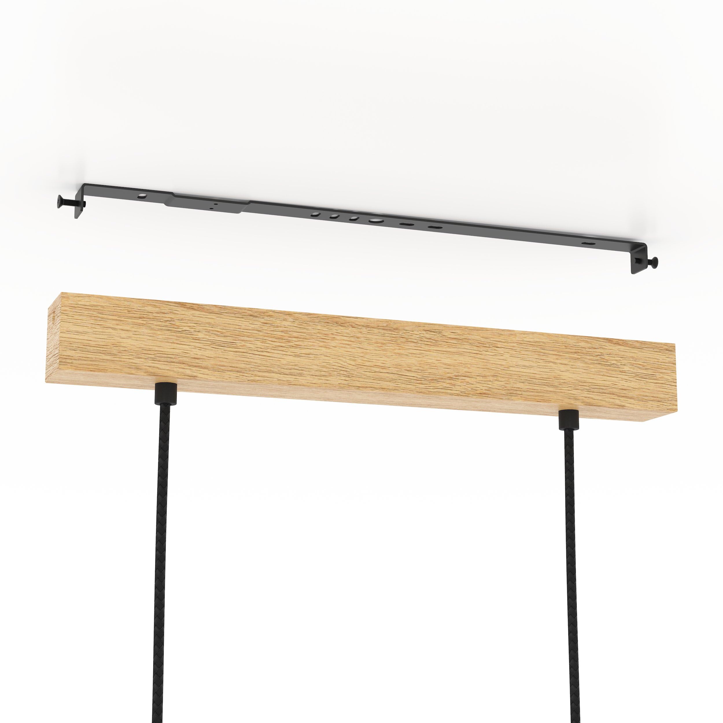 eglo-castralvo-3-flammige-pendelleuchte-holz-textil-schwarz-e27 image 4
