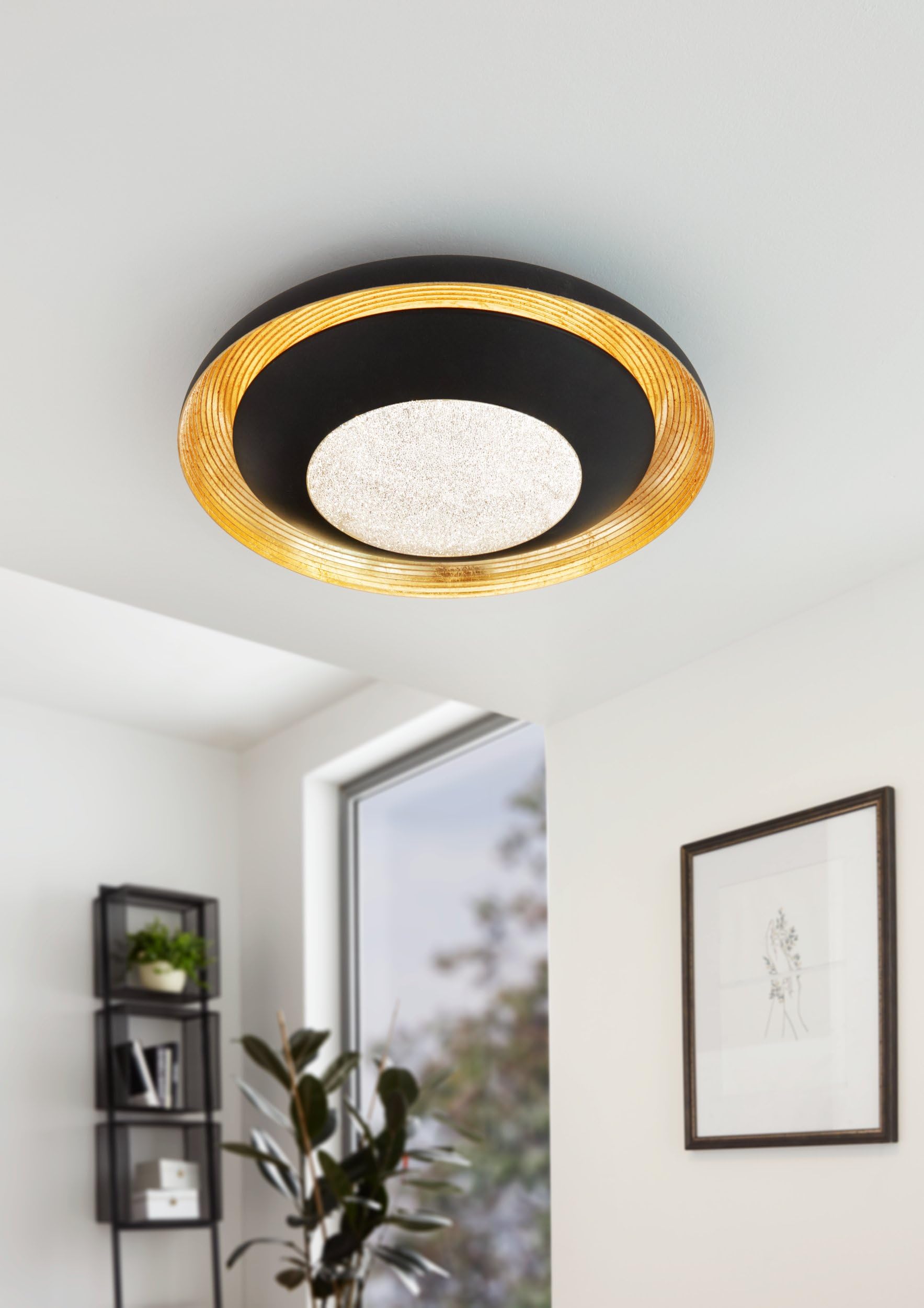 eglo-canicosa-2-led-deckenleuchte-rund-49-5-cm-schwarz-gold-mit-fernbedienung image 3