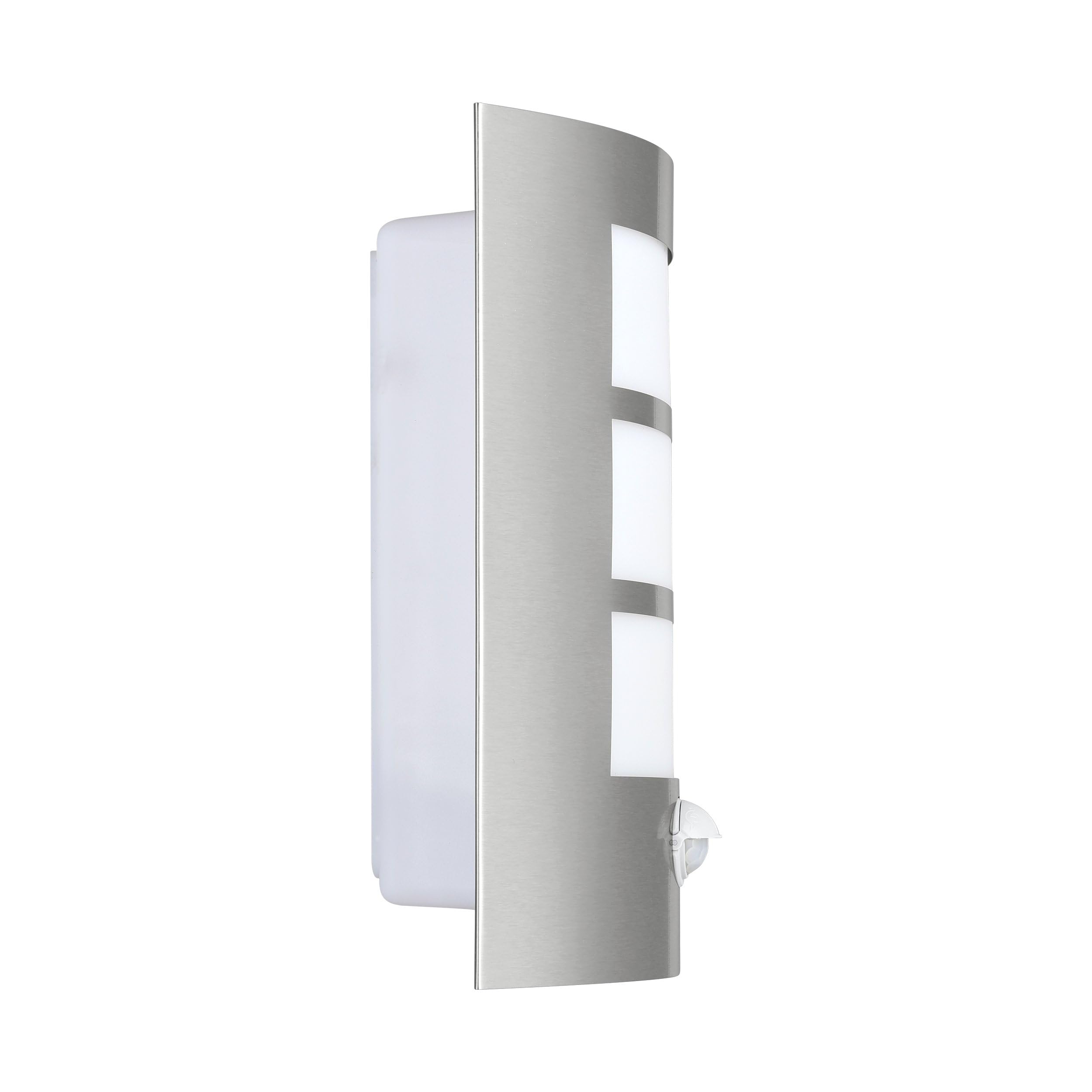 eglo-city-au-en-wandleuchte-mit-bewegungsmelder-e27-ip44-edelstahl-wei image 3