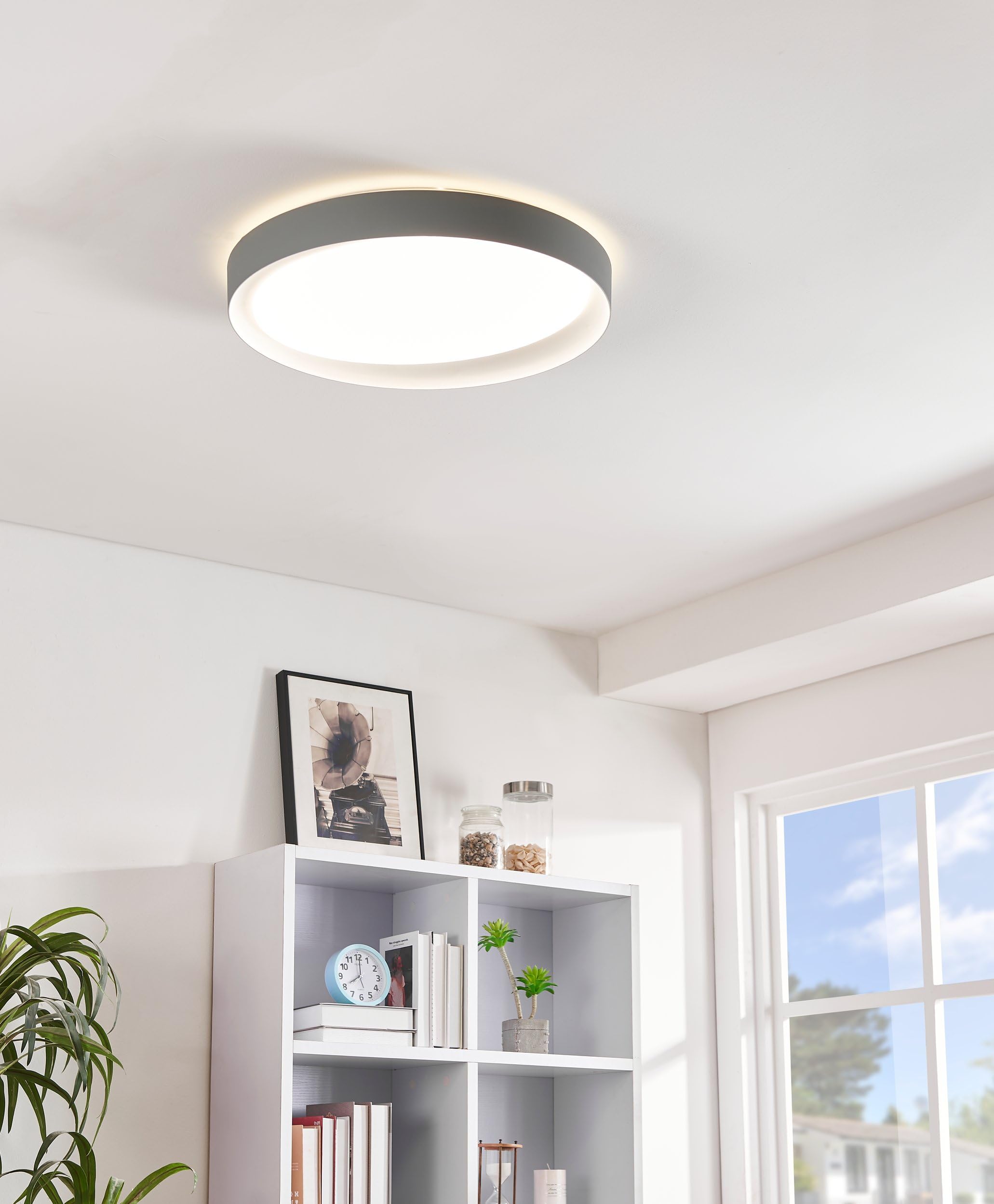 eglo-laurito-led-deckenleuchte-49-cm-mit-fernbedienung-grau-wei image 2