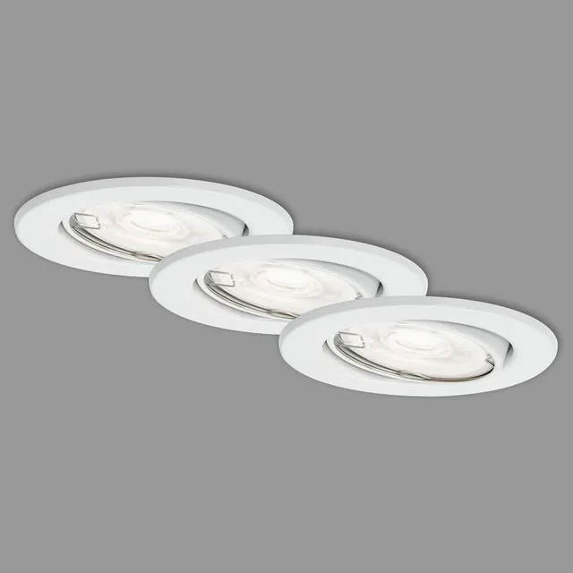 briloner-led-einbauleuchten-3er-set-7182-036-wei-dimmbar-schwenkbar image 1