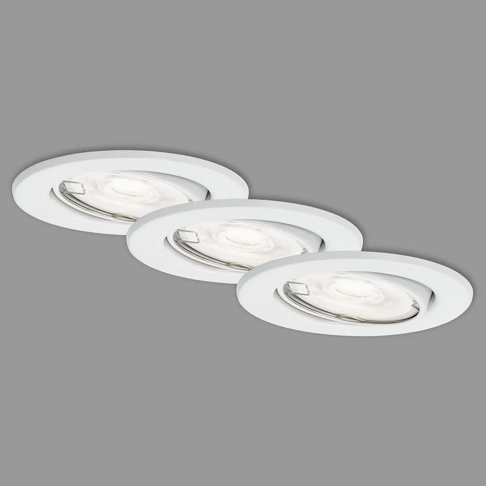 briloner-led-einbauleuchten-3er-set-7182-036-wei-dimmbar-schwenkbar image 1