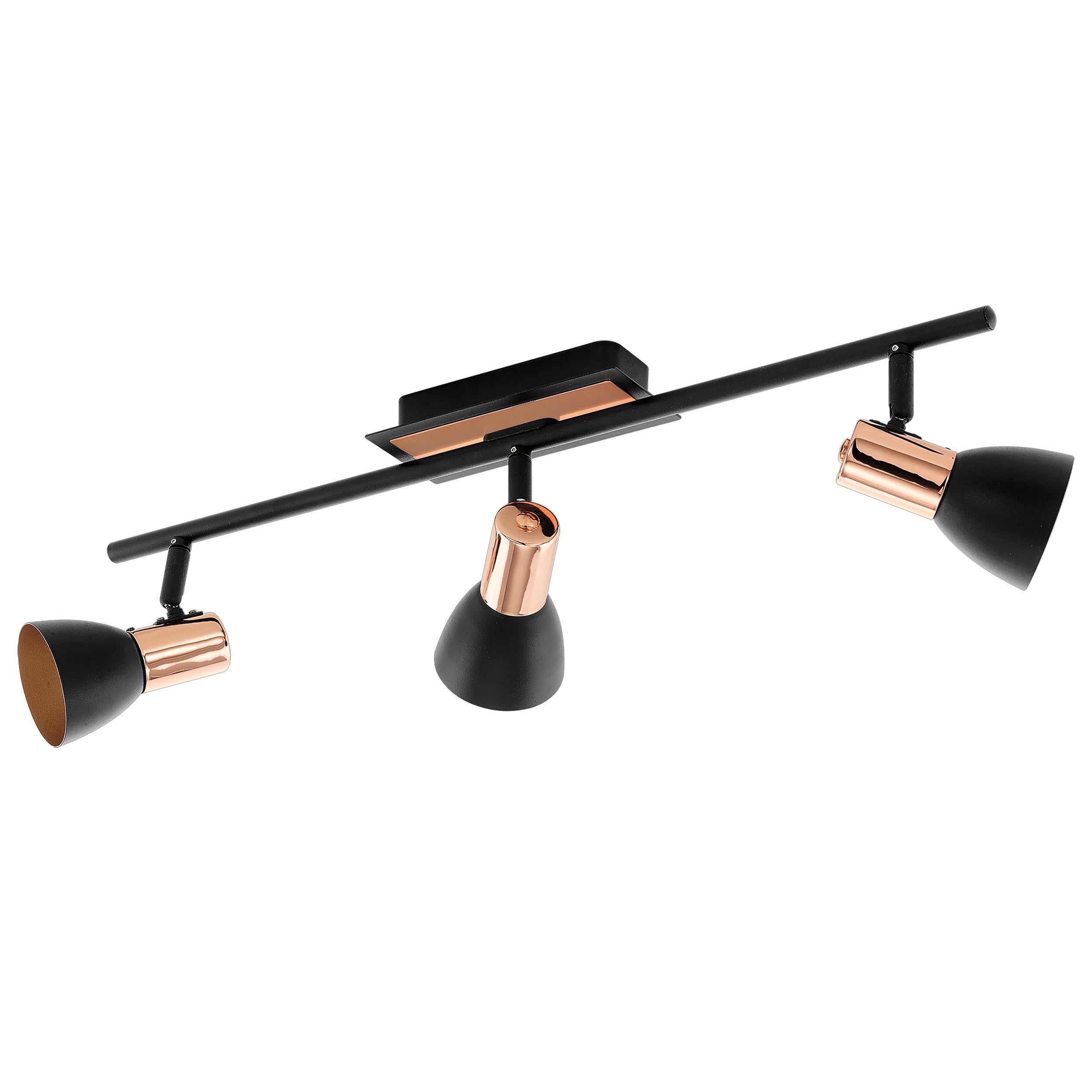 eglo-barnham-led-deckenleuchte-3-flammig-deckenstrahler-metall-schwarz-kupfer-58 image 1