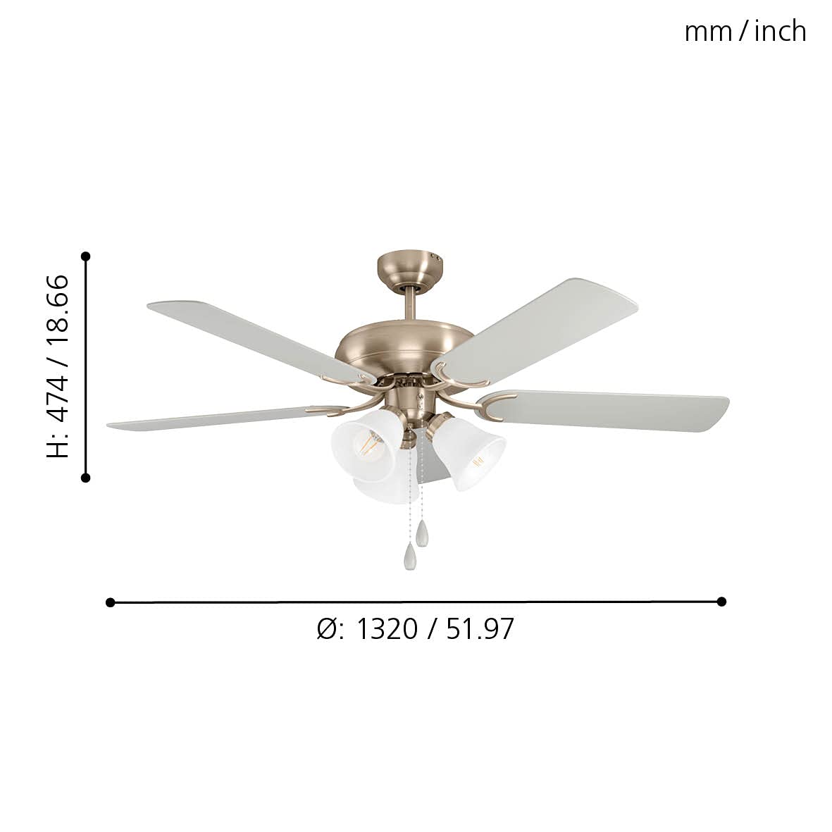 eglo-las-palmas-deckenventilator-132-cm-mit-licht-e27-silber-eiche image 5