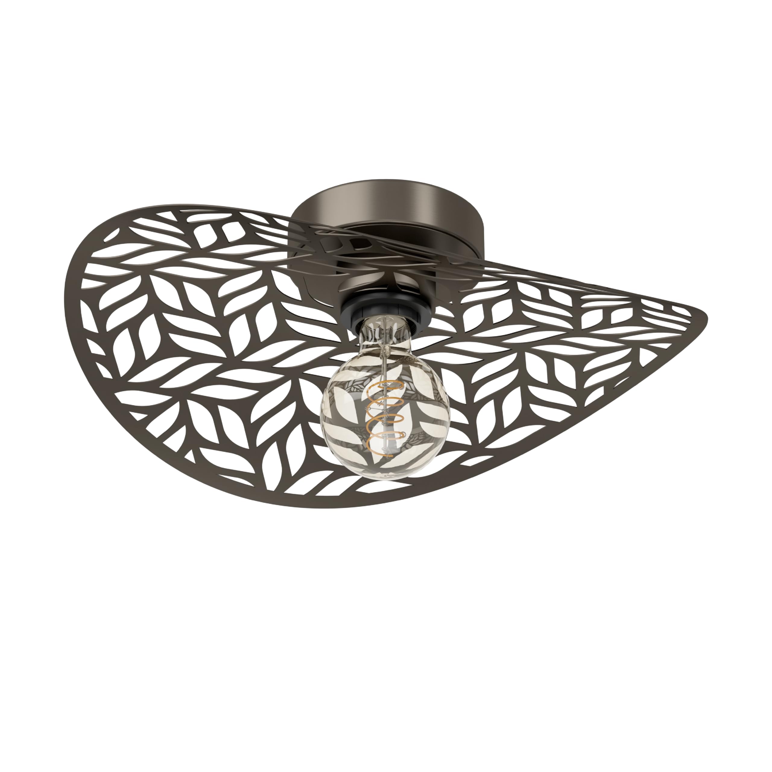 eglo-swaby-deckenlampe-40-cm-stahl-bronze-mit-blatt-dekor-e27 image 1