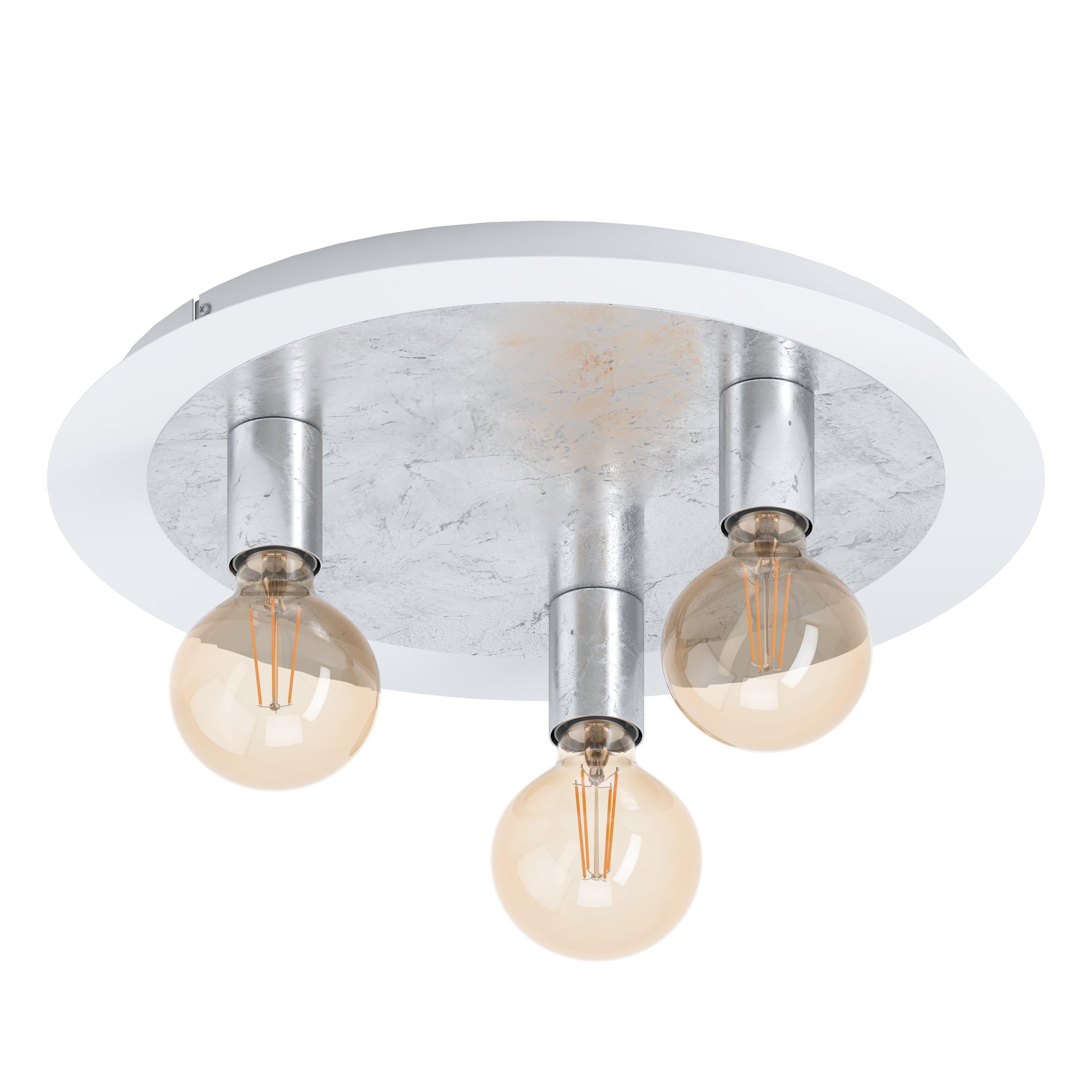 eglo-passano-led-deckenlampe-3-flammig-vintage-wei-silber-45-cm image 1