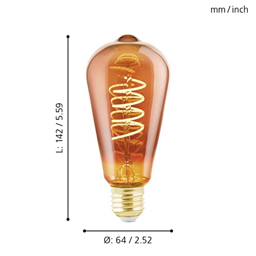 eglo-e27-vintage-led-spiral-kupfer-st64-dimmbar-2000k image 8