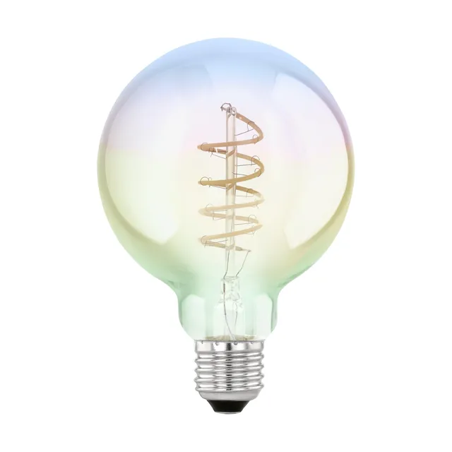 eglo-led-globe-e27-g95-spiral-regenbogen-irisierend-dimmbar-warmwei image 1