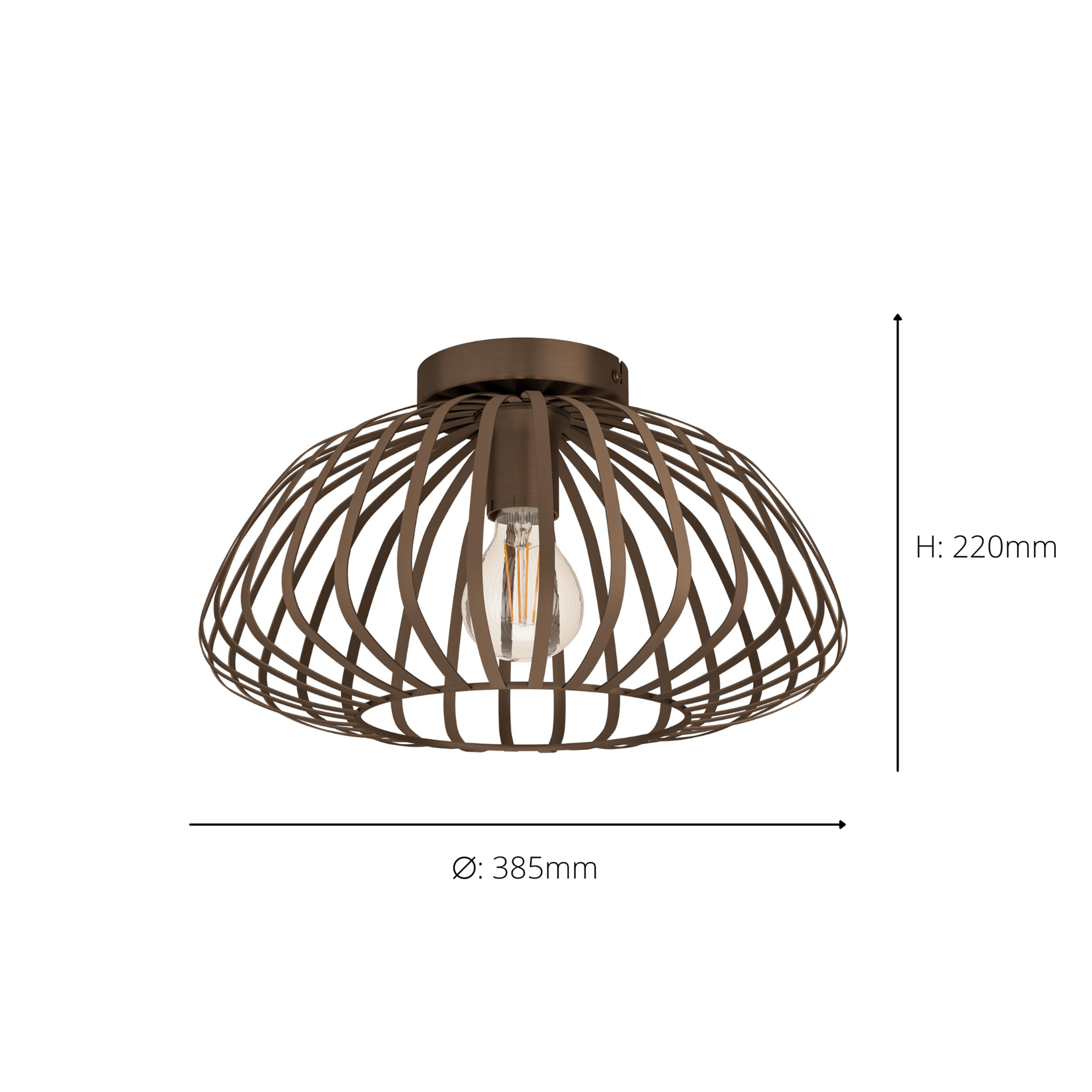 eglo-espinal-deckenlampe-bronze-metall-e27-38-5-cm image 2