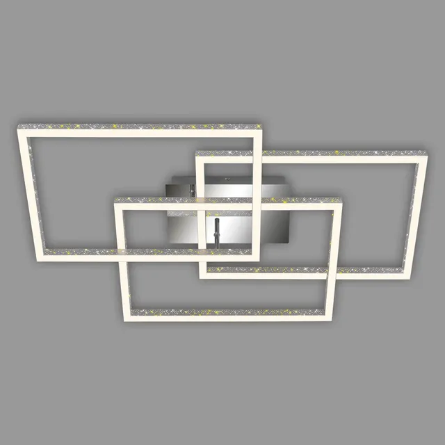 briloner-led-frame-deckenleuchte-dimmbare-rahmenleuchte-mit-glitzereffekt-alu-ch image 1