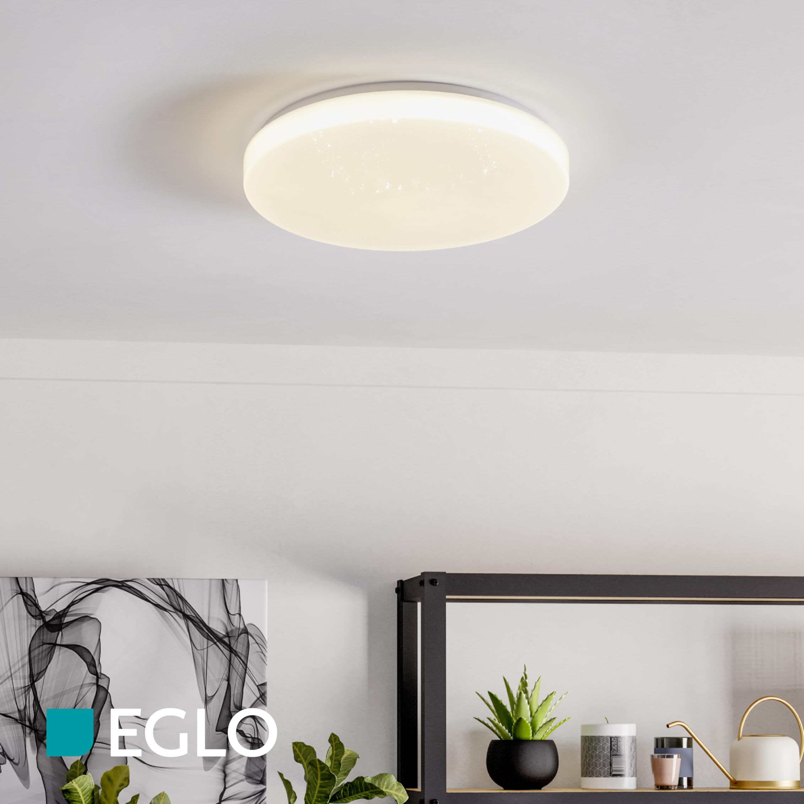 eglo-pogliola-e-led-deckenleuchte-rund-26-cm-wei-mit-kristall-effekt image 3