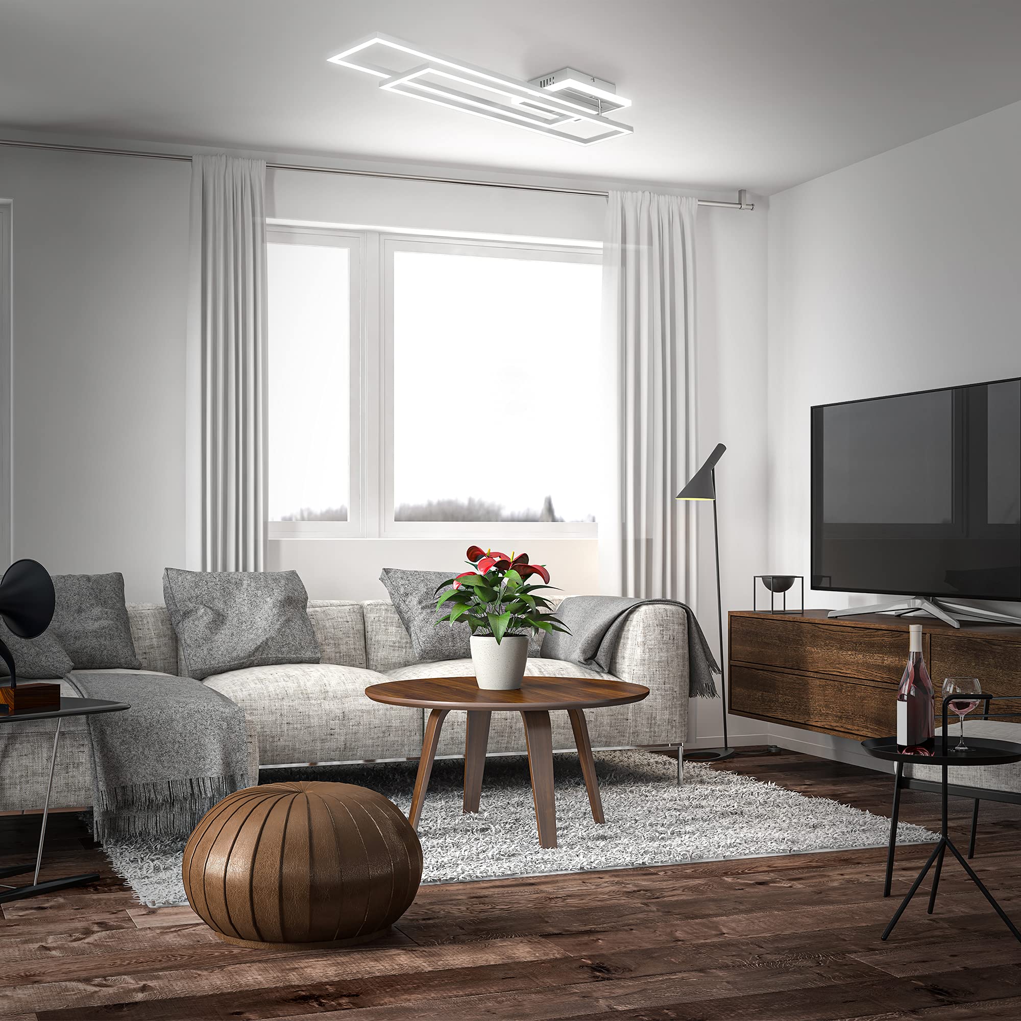 b-k-licht-led-deckenleuchte-mit-fernbedienung-cct-chrom-alu-110-cm image 4