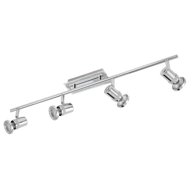 eglo-bonares-led-deckenlampe-deckenstrahler-4-flammig-stahl-chrom-brillantglas-k image 1