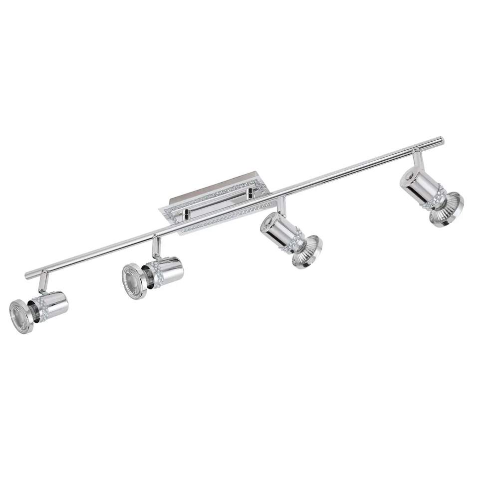 eglo-bonares-led-deckenlampe-deckenstrahler-4-flammig-stahl-chrom-brillantglas-k image 1
