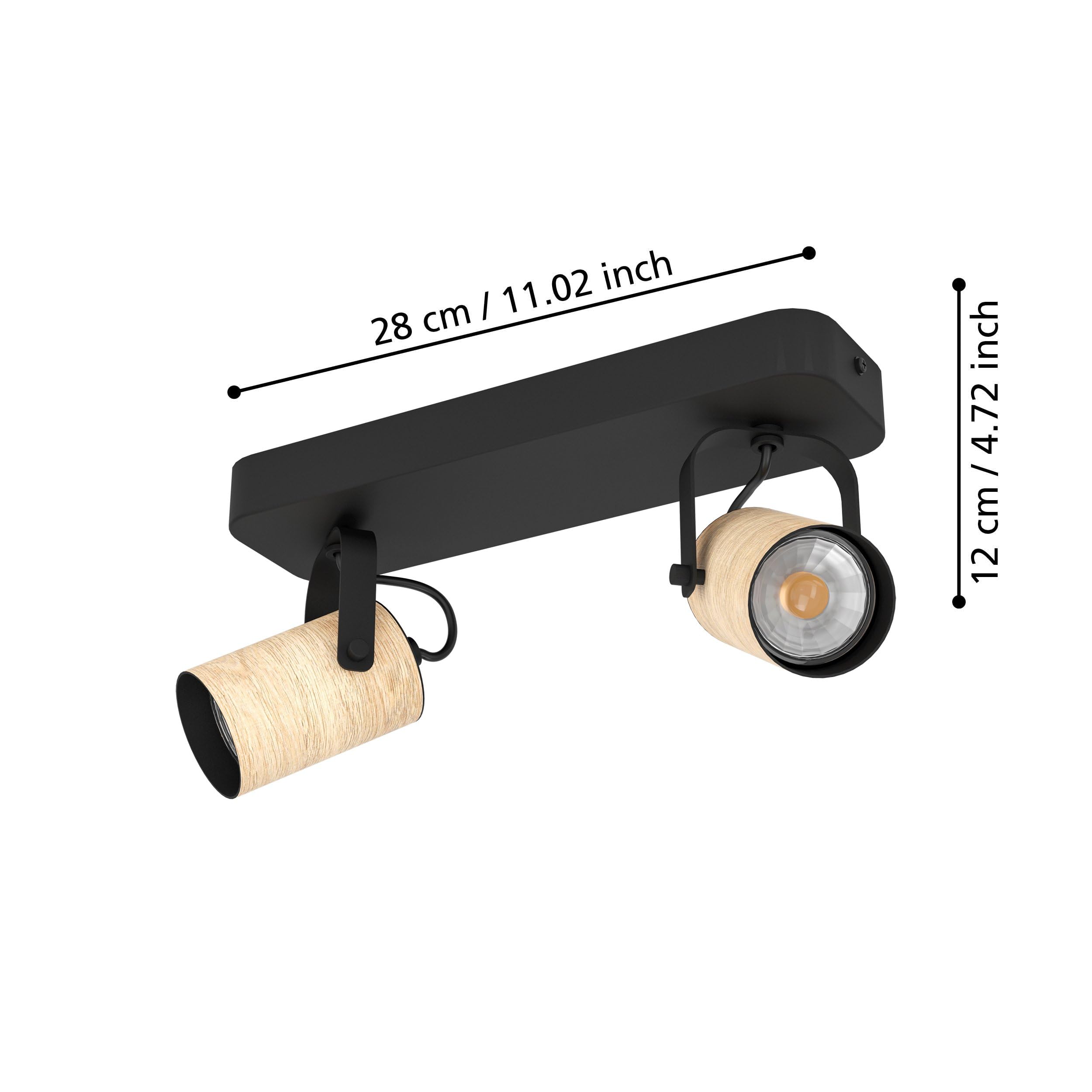 eglo-cayuca-led-deckenstrahler-2-flammig-holz-natur-schwarz-gu10-warmwei image 4