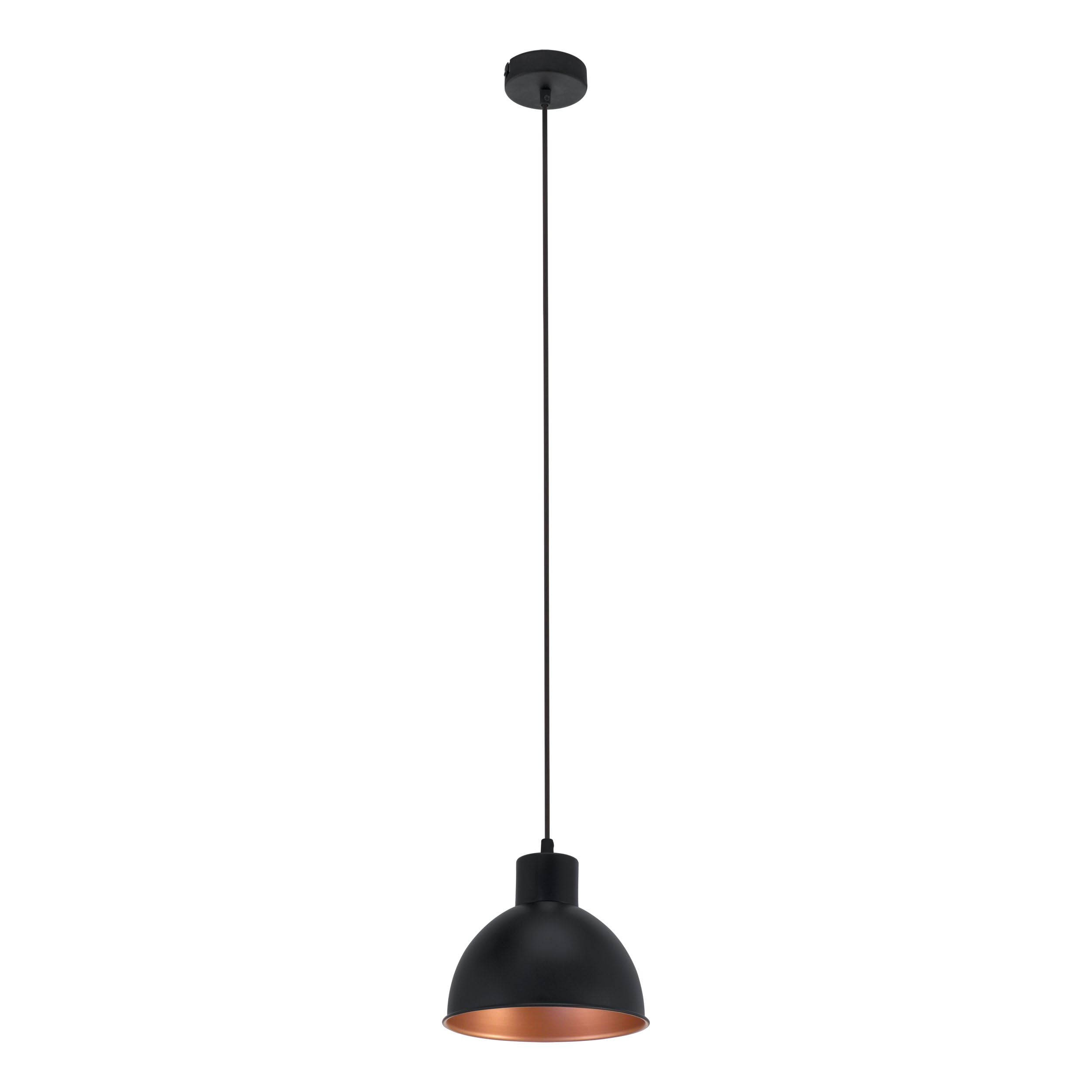 eglo-truro-pendelleuchte-vintage-industrial-schwarz-kupfer-e27-21-cm image 1