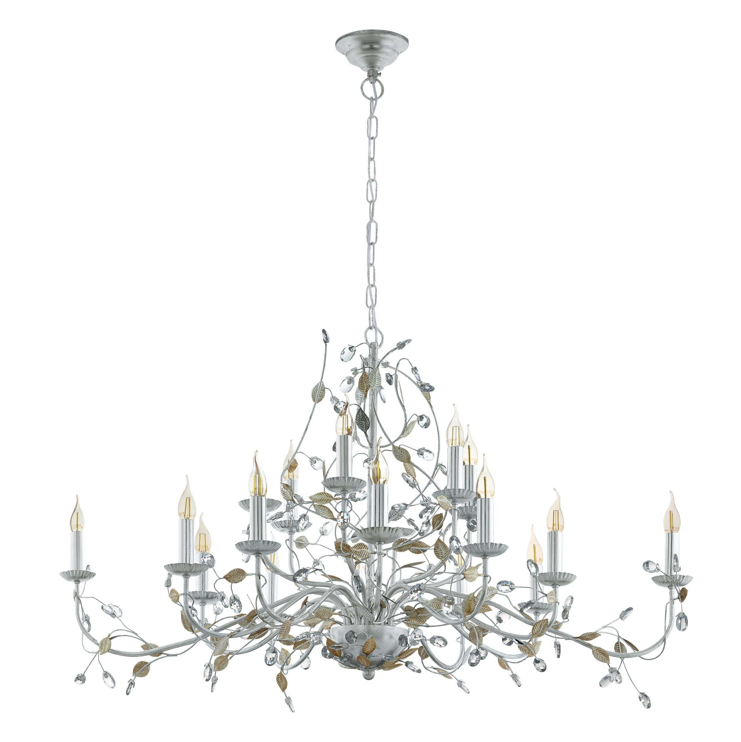 eglo-flitwick-1-pendelleuchte-15-flammig-vintage-kristall-silber-e14-120-cm image 1