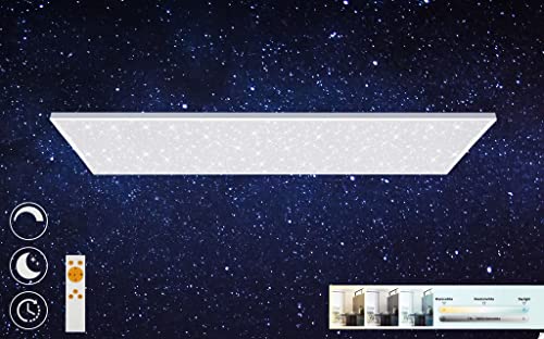 briloner-led-panel-deckenleuchte-100x25cm-sternenhimmel-mit-fernbedienung-wei image 7