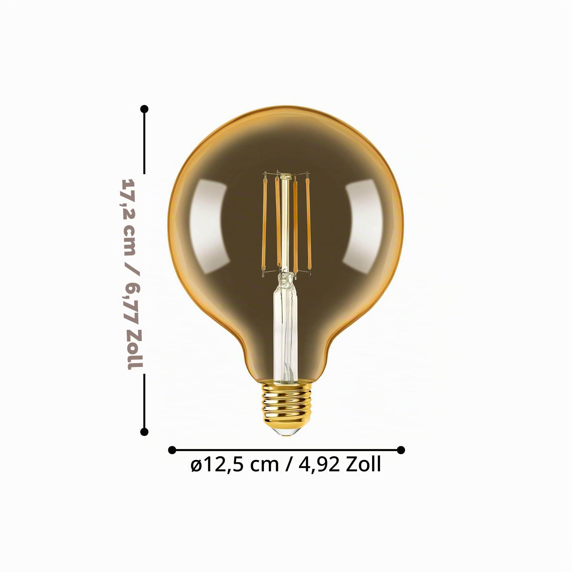 eglo-connect-z-smart-home-led-e27-g125-vintage-globe-zigbee-dimmbar-amber image 4